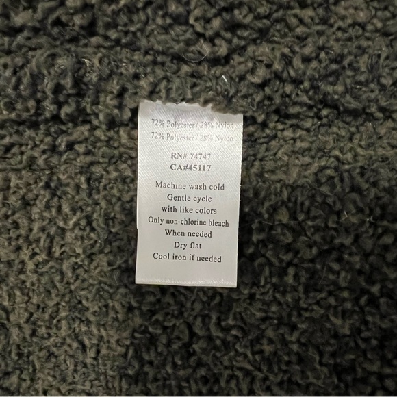 Natural Reflections Olive Dark Green Soft Cozy Jacket - Picture 5 of 6